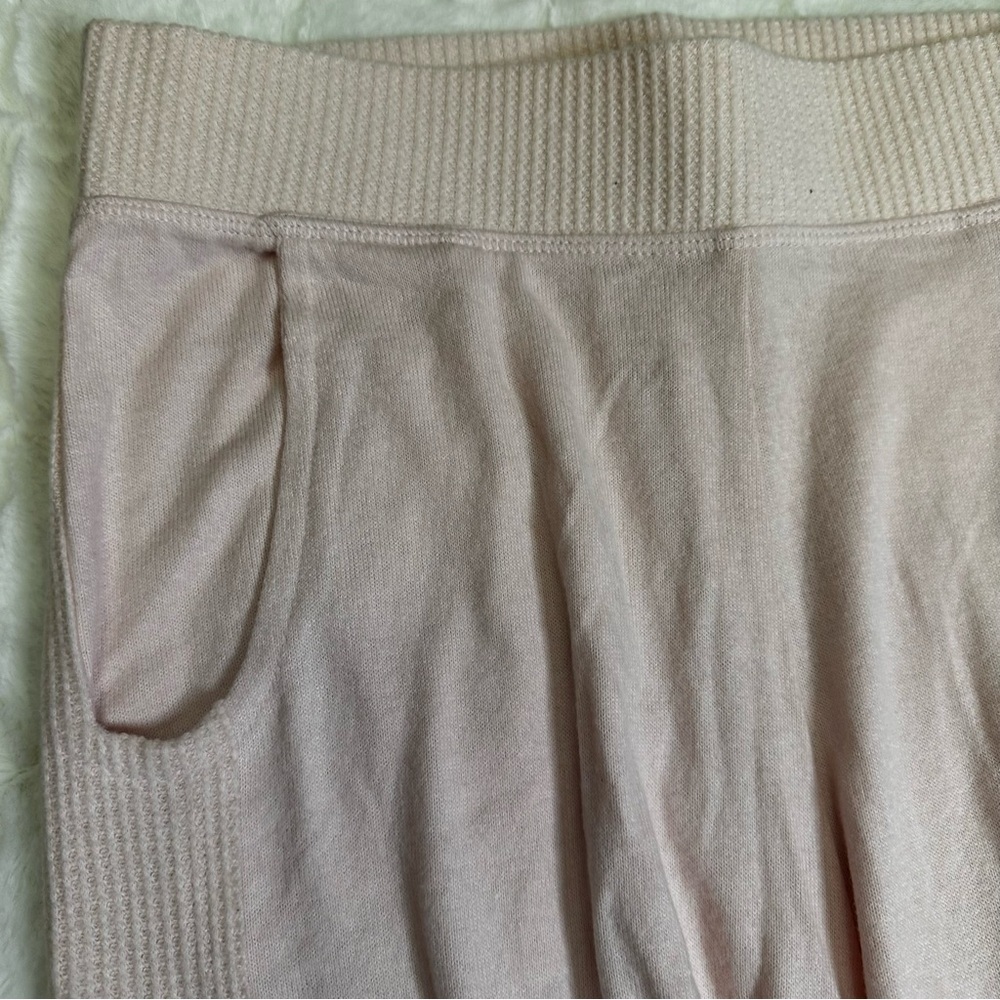 Lisa Robertson Pink Lounge Light Pants Size Small Pockets Elastic Waist Ribbed - Picture 9 of 11